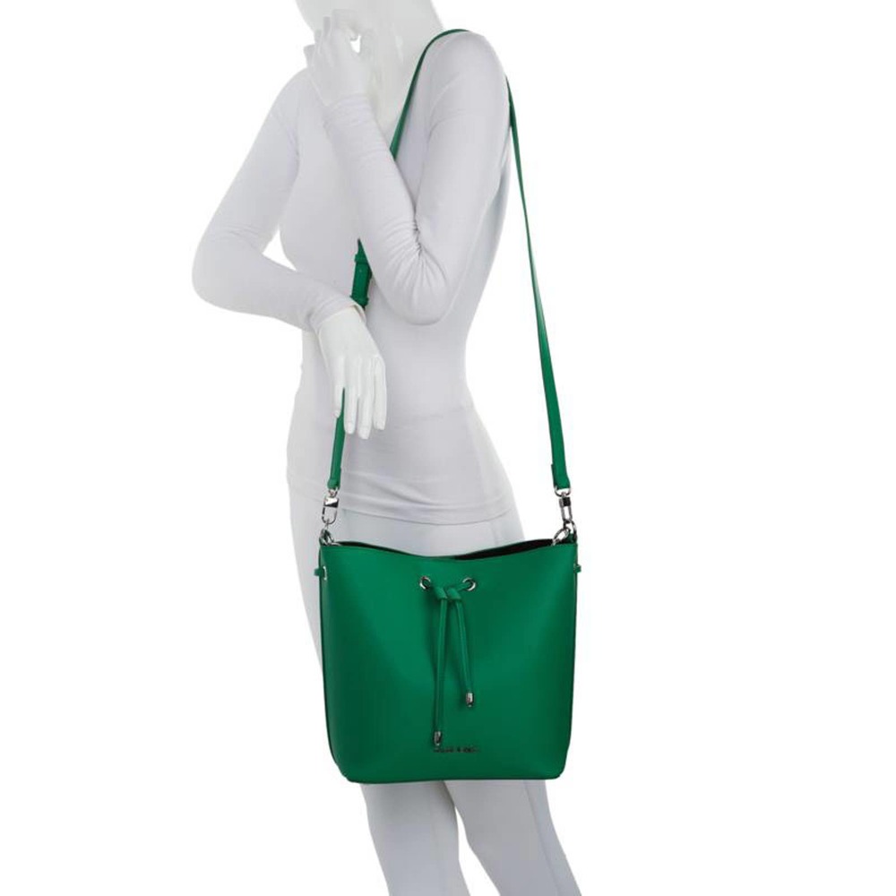 Sassy Jones Emma Saffiano Yellow Faux Leather Bucket Bag #SJ66 - Picture 6 of 6